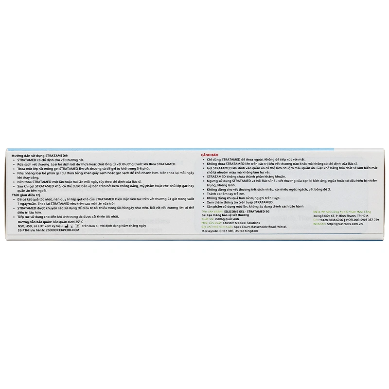 Gel Stratamed hỗ trợ giảm vết thương hở tuýp 5g - 4